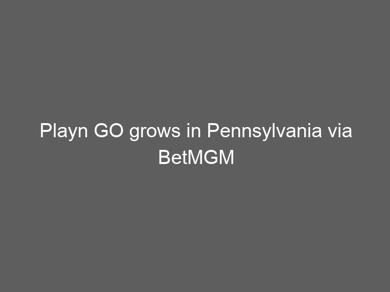 Playn GO grows in Pennsylvania via BetMGM partnership